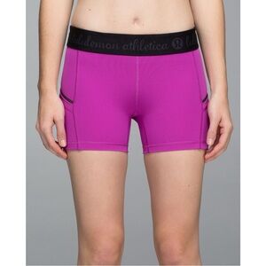 Lululemon What The Sport Shorts (Jewelled Magenta) Biker Workout Athleticwear
